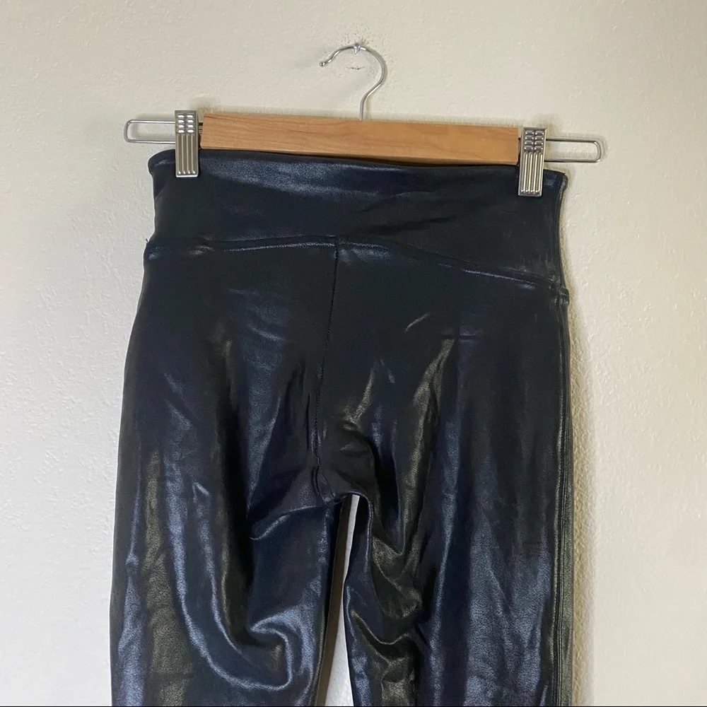 SPANX black faux leather leggings S - Picture 8 of 12